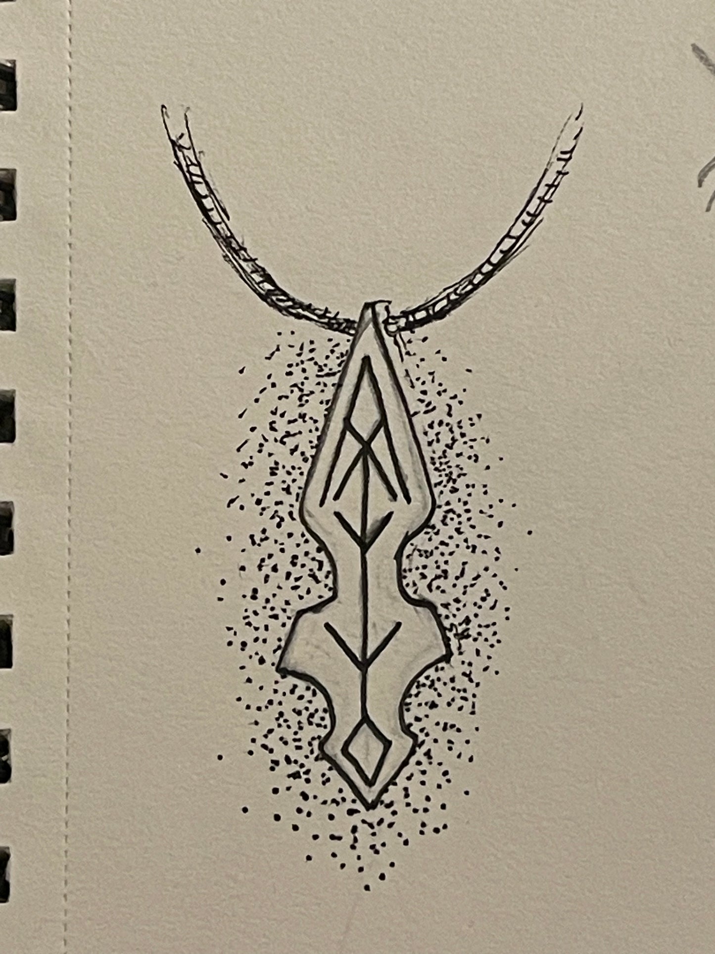 Reserved for Denea - Gungnir Wolf Bone and Copper Talisman