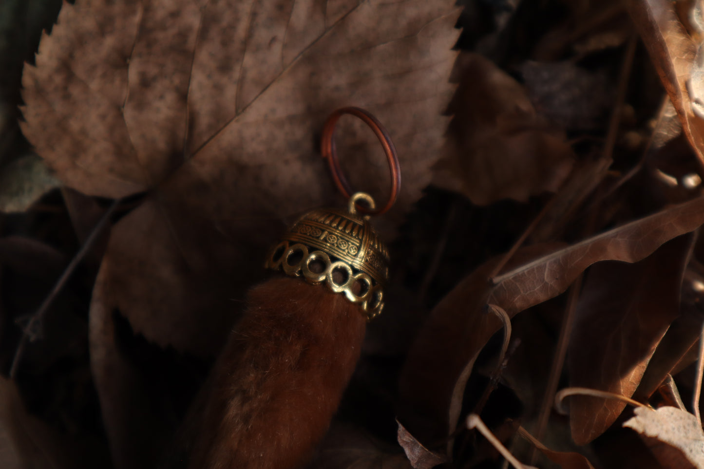 Red Fox Paw Keychain