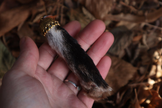 Red Fox Paw Keychain
