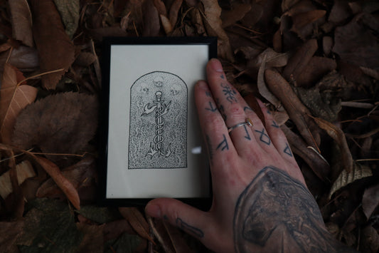 The Lands-End - Framed Original Drawing