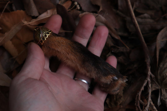 Red Fox Paw Keychain