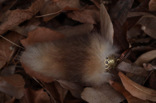 Rabbit Tail Keychain