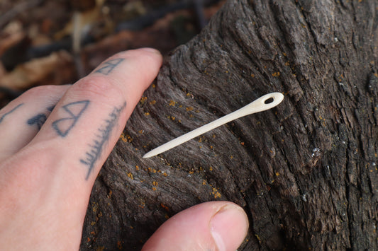 Reserved for Bertha Bee Photography - German Shepherd Bone Sewing Needle