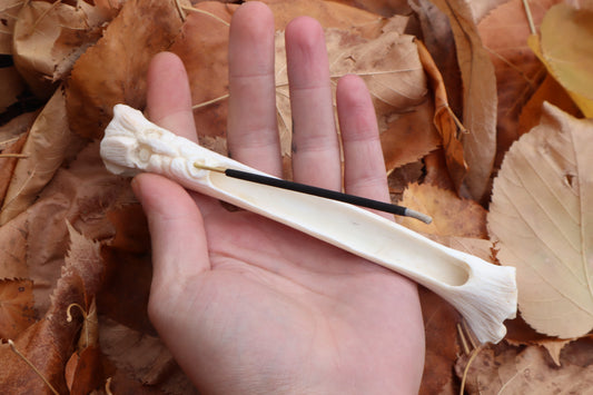 Forest Spirit Whitetail Deer Bone Incense Burner