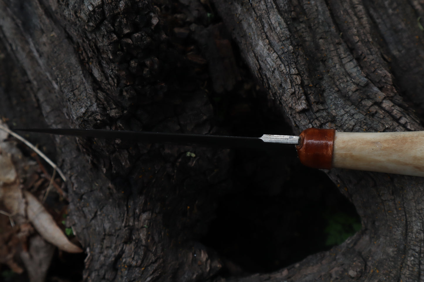 Reserved for Brandon - German Shepherd Bone Skull Knife