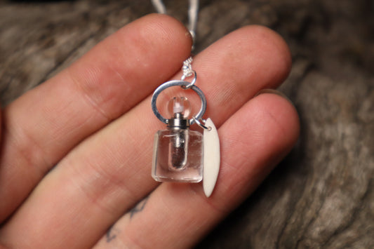 Gray Wolf Blood and Bone Shard Necklace