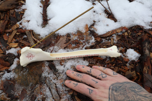 Gray Wolf Tibia Incense Burner
