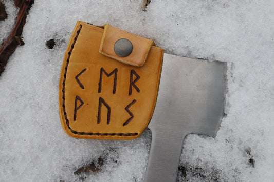 Whitetail Deer Hoof Hatchet with Leather Sheath
