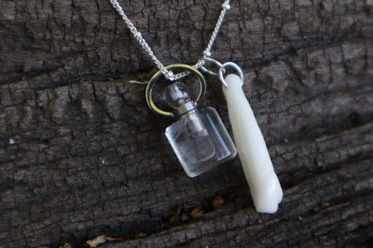 Gray Wolf Moon Water Necklace
