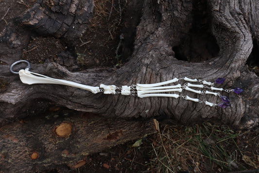 Red Fox Leg Fluid Articulation with Amethyst "Claws"