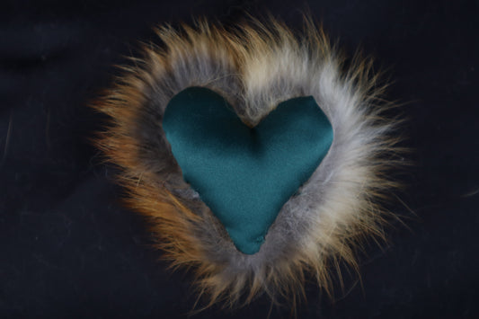 Red Fox Plush Hearts