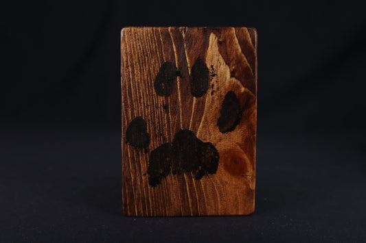 Small Mountain Lion Paw Prints - Set of 4 on Wood