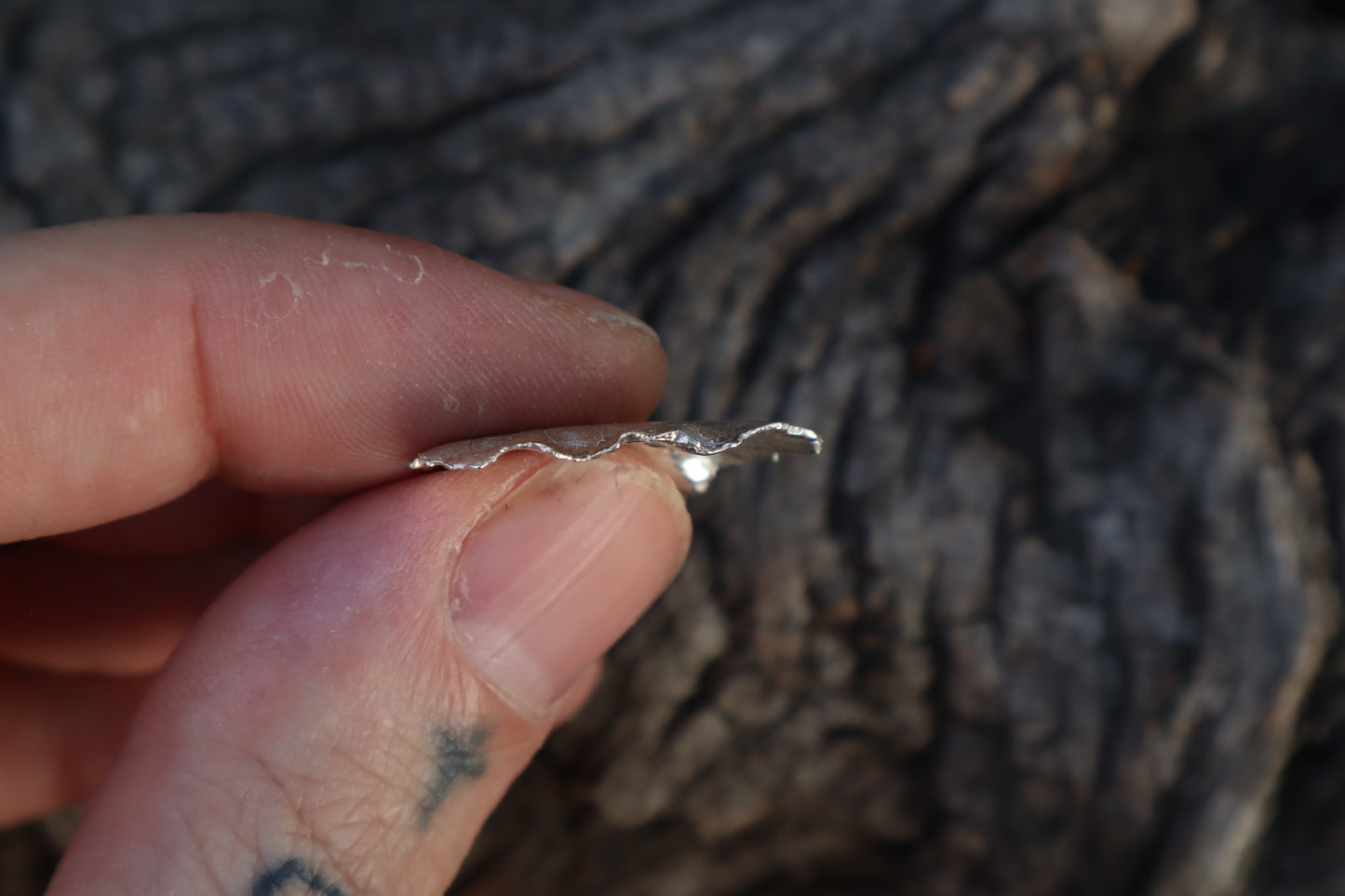 Marshmallow Leaf Charm - .999 Fine Silver