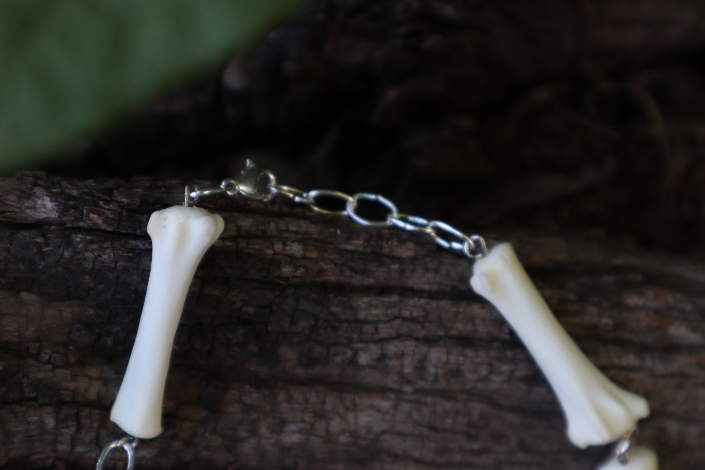 Articulated Gray Wolf Tail Necklace
