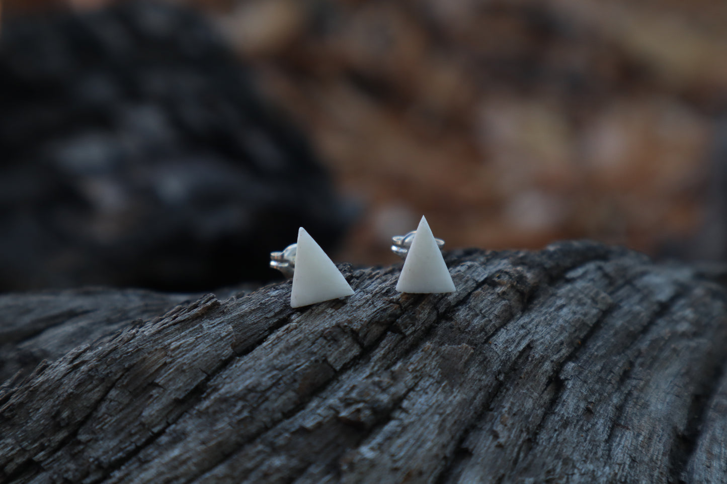 Gray Wolf Bone Trismegistus Earrings