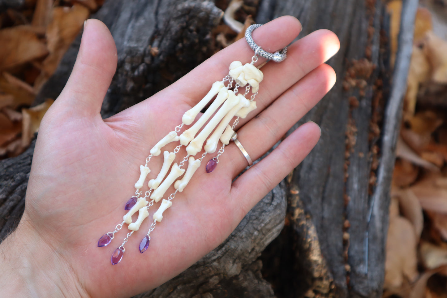 Fluid Bobcat Paw Articulation with Amethyst “Claws”