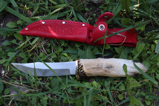 Coyote Paw Knife and Sheath