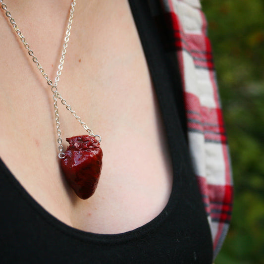 Chicken Heart Necklace and Earring Set