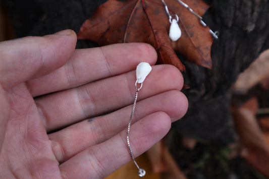 Polydactyl Cat Patella Earrings - .925 Silver