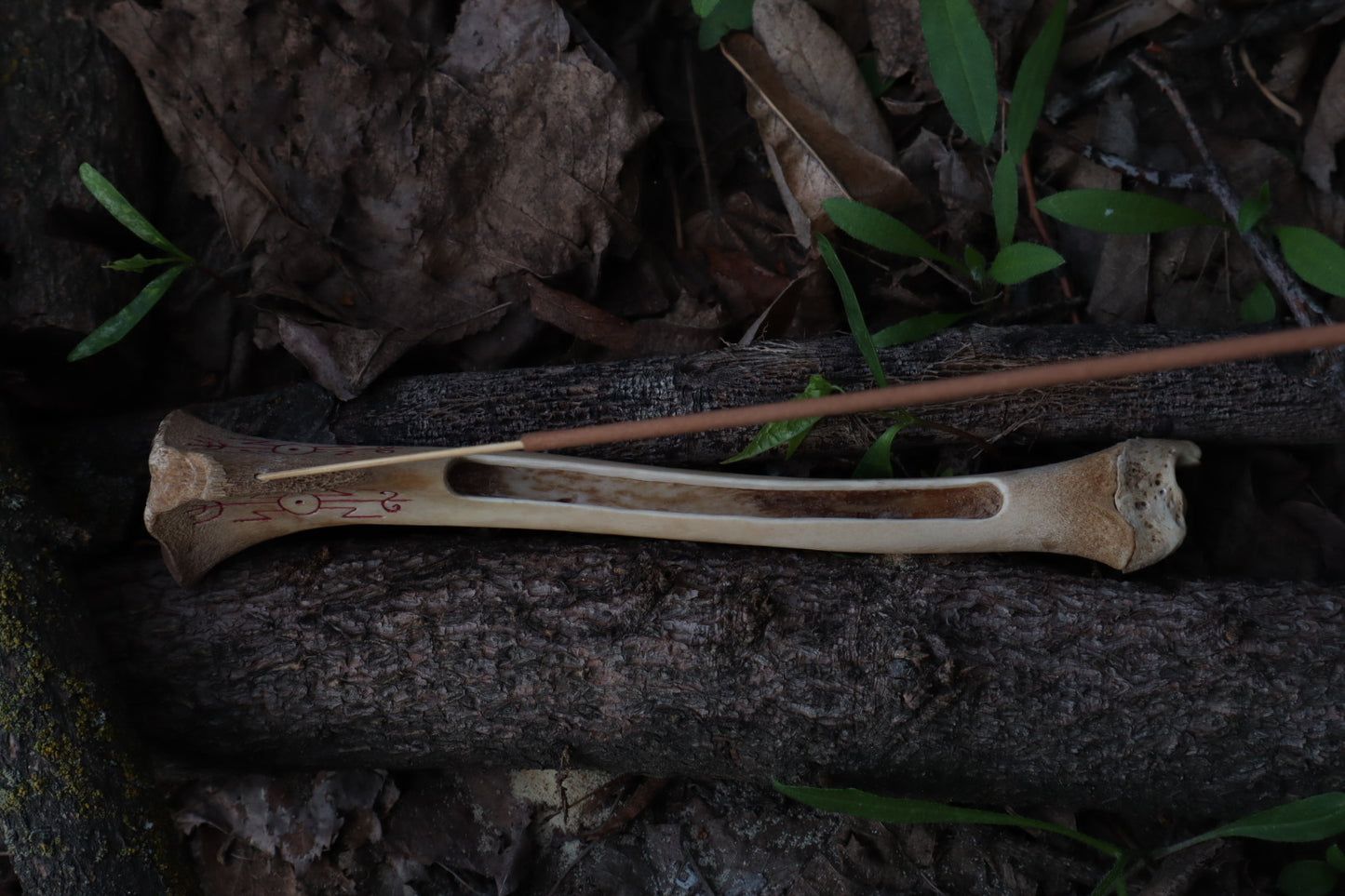 Reserved for Chelsea - Múspellzheimr German Shepherd Dog Tibia Incense Holder