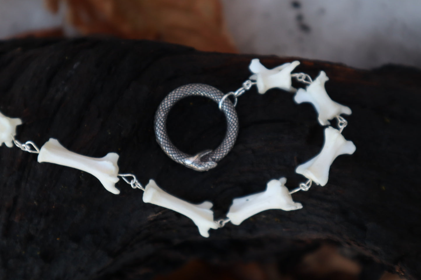 Fluid Red Fox Tail Articulation with Ouroboros Ring