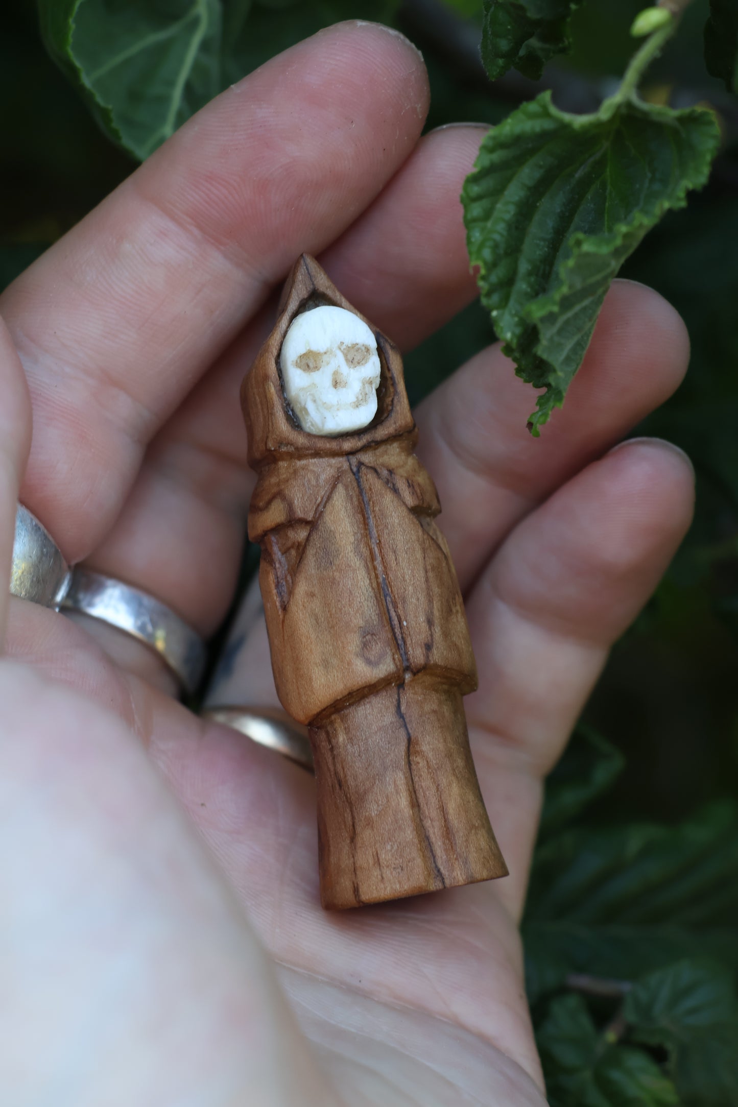 Reserved for Ashton - Black Walnut and Goat Skull Chaos Monk
