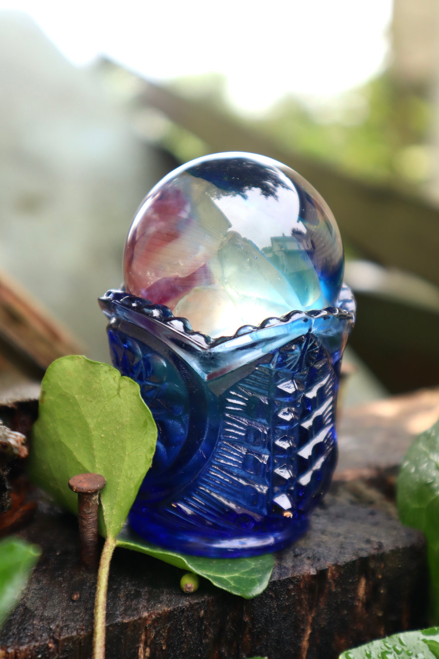 Reserved for Madison - Diaphonized Rabbit Skull Crystal Ball