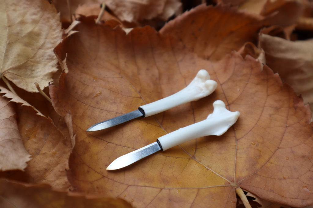 Reserved for Hannah - Rabbit Femur Knives