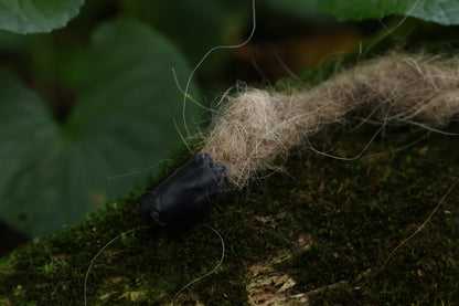 Mountain Lion Fur Braid with Amber Gemstone