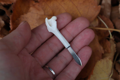 Reserved for Hannah - Rabbit Femur Knives