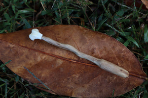 Black Walnut and Pine Marten Femur Offering Spoon