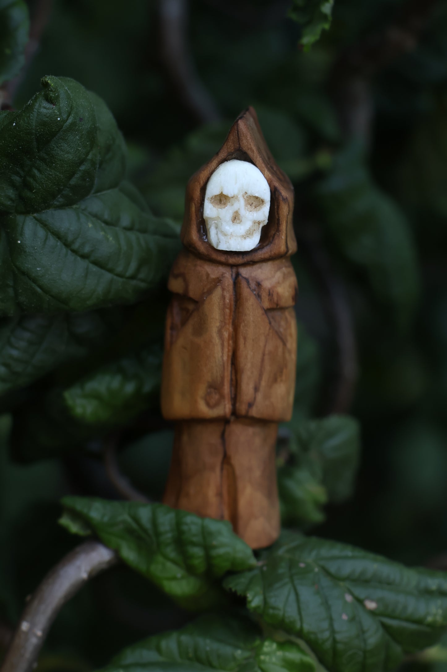 Reserved for Ashton - Black Walnut and Goat Skull Chaos Monk