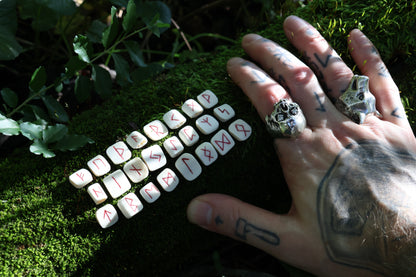 Deer Rib Elder Futhark Rune Set