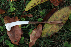 Black Walnut and Bobcat Humerus Offering Spoon