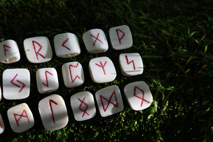 Deer Rib Elder Futhark Rune Set