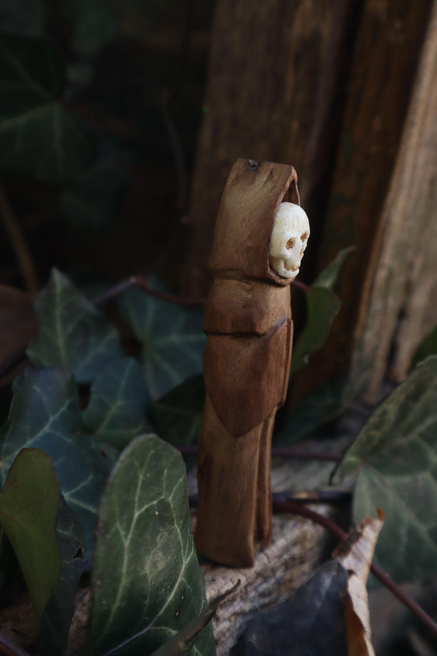 Reserved for Tommy - Black Walnut and Goat Skull Chaos Monk