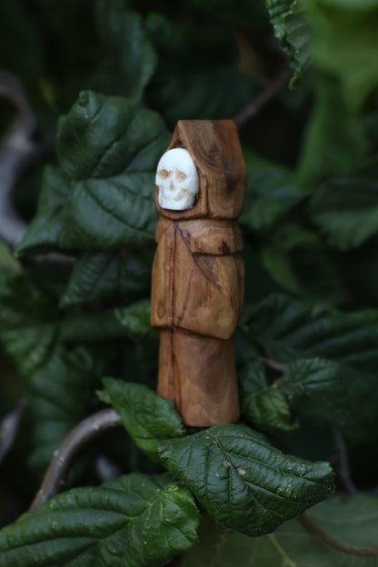 Reserved for Ashton - Black Walnut and Goat Skull Chaos Monk