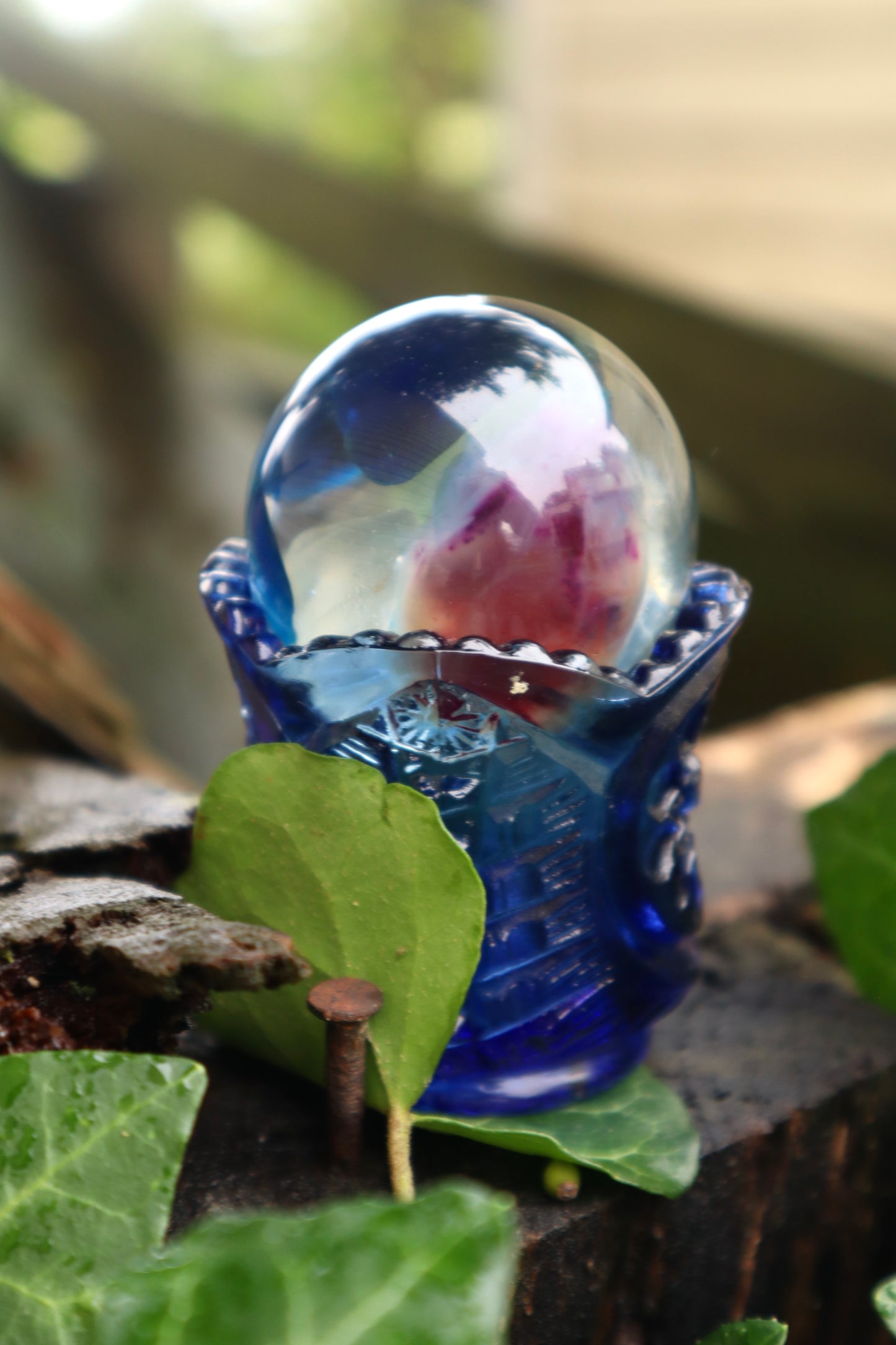 Reserved for Madison - Diaphonized Rabbit Skull Crystal Ball