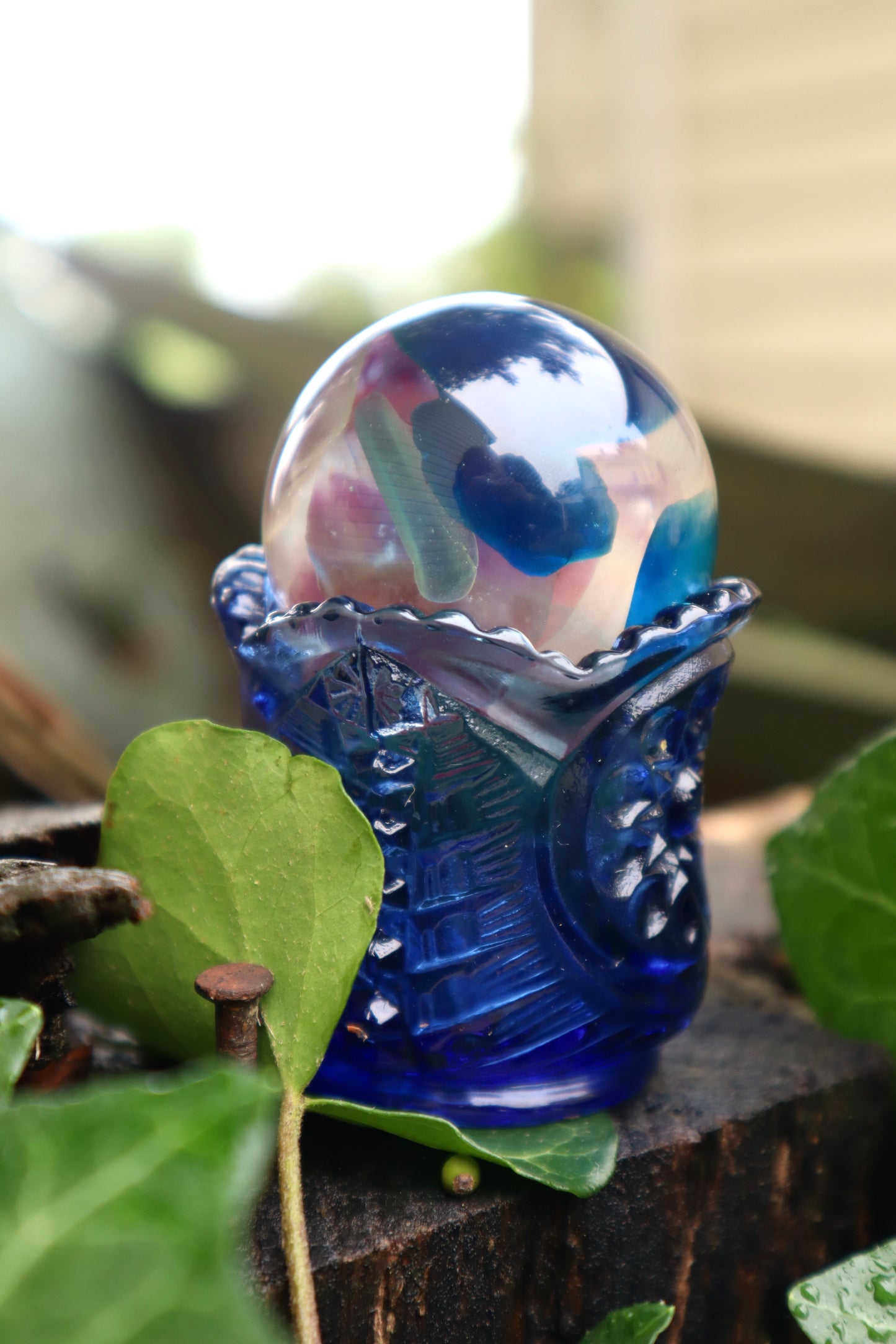 Reserved for Madison - Diaphonized Rabbit Skull Crystal Ball