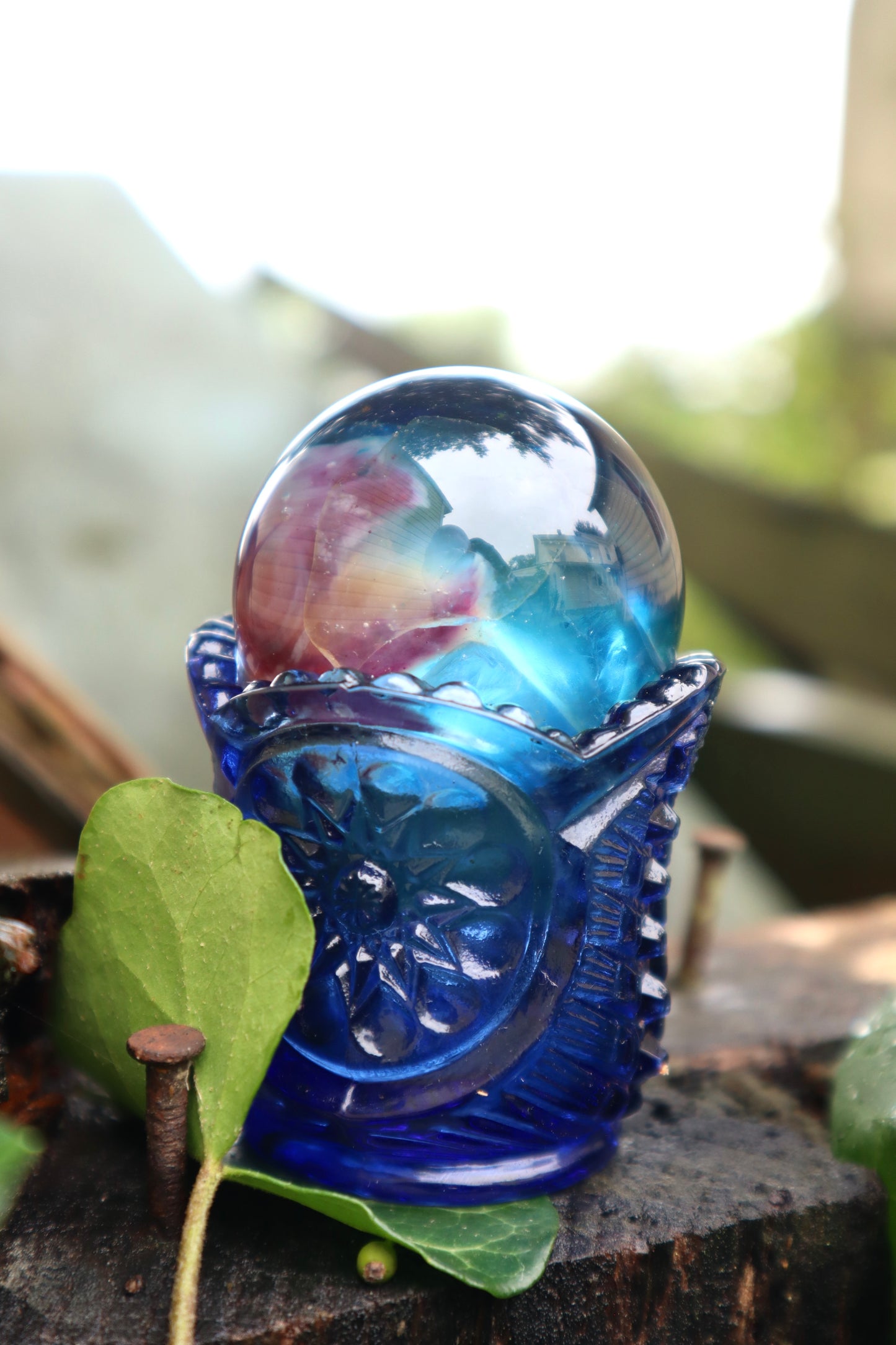 Reserved for Madison - Diaphonized Rabbit Skull Crystal Ball