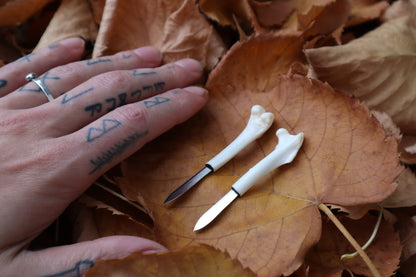 Reserved for Hannah - Rabbit Femur Knives