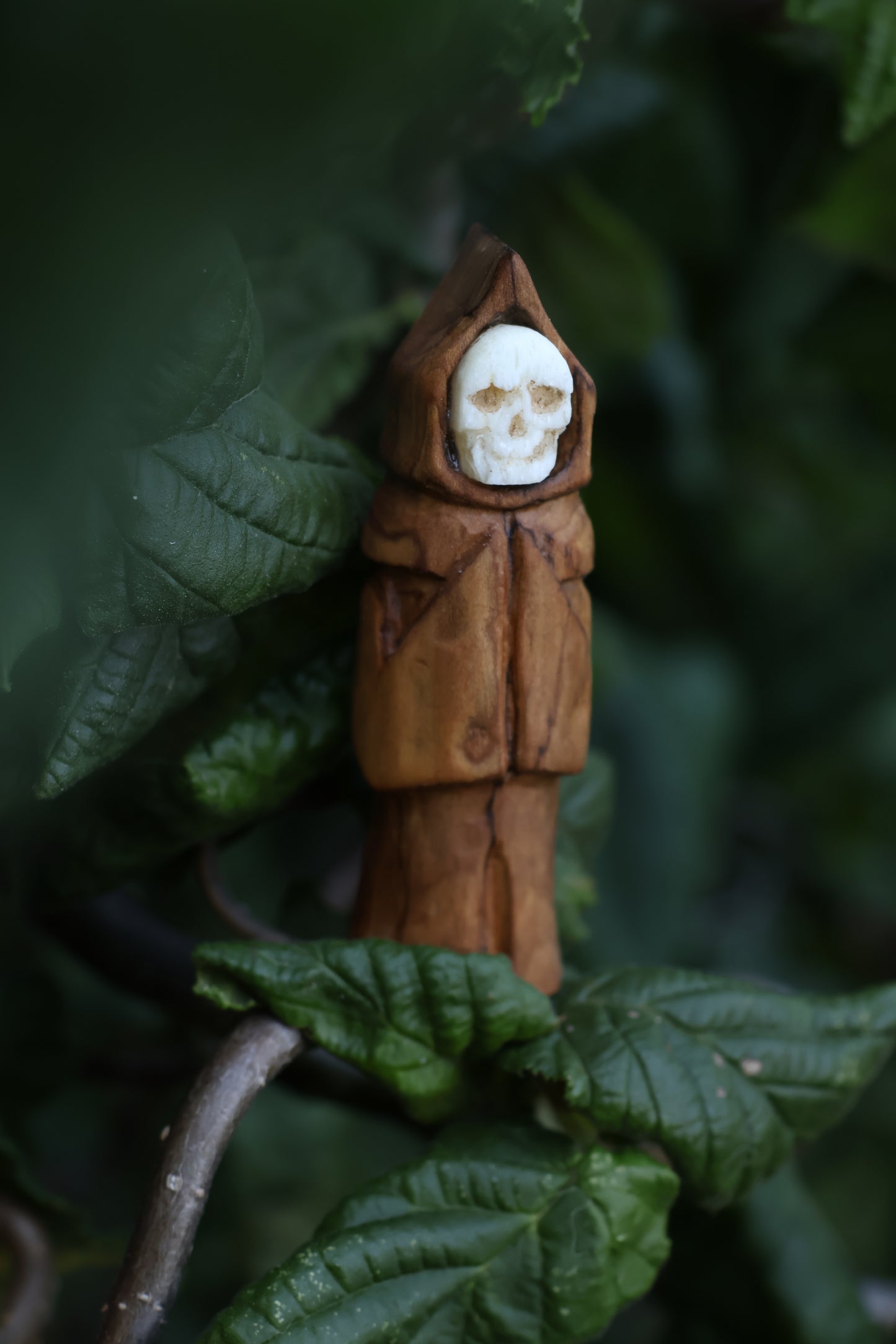 Reserved for Ashton - Black Walnut and Goat Skull Chaos Monk