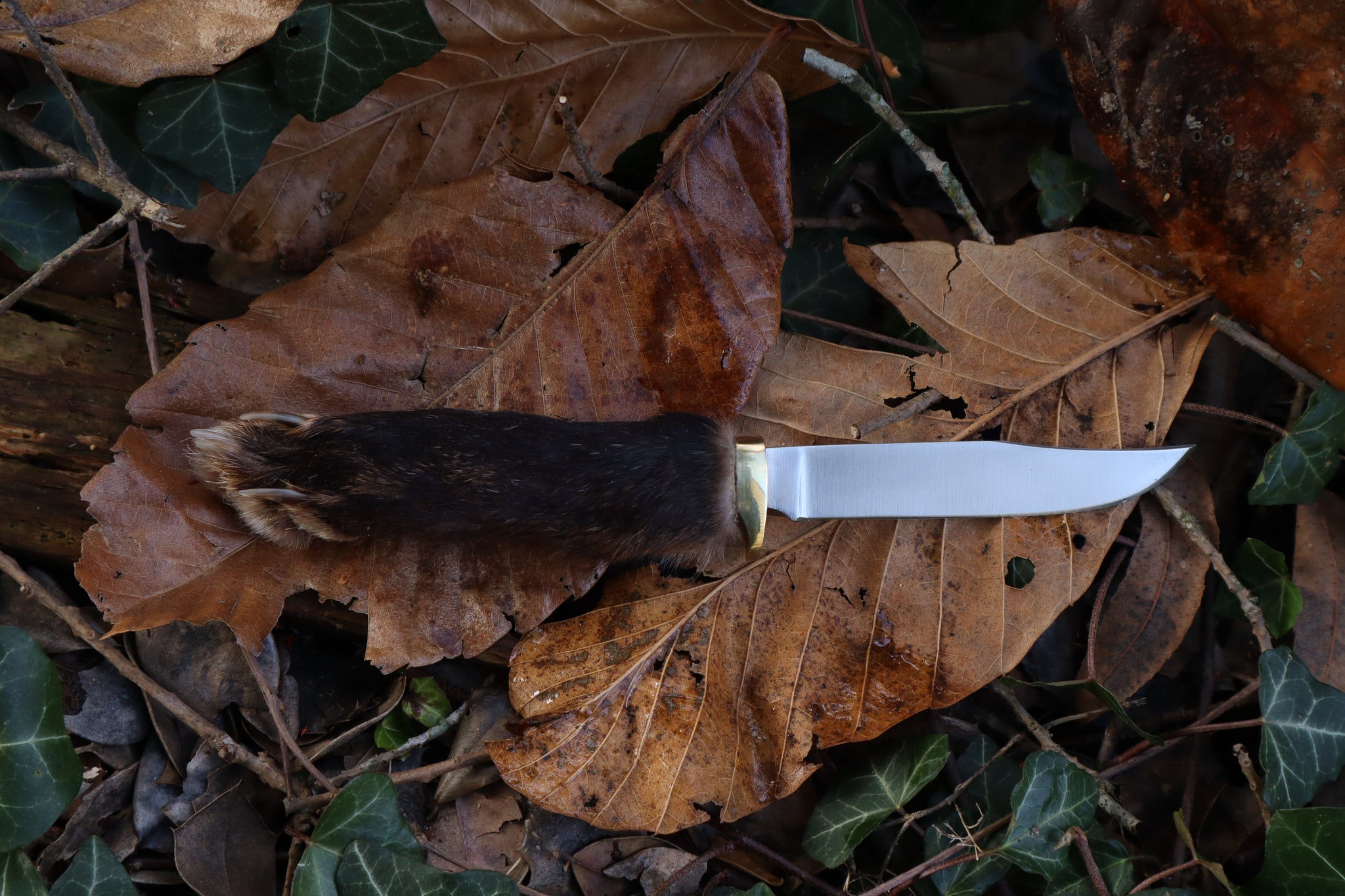 Reserved for Danielle - Red Fox Paw Knife