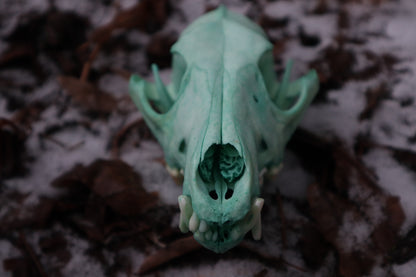 Reserved for Brandon - Blue Copper Coyote Skull