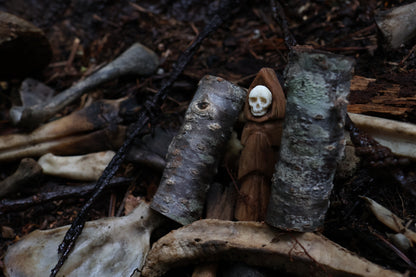 Reserved for Lady Hephaestus - Black Walnut and Goat Skull Chaos Monk