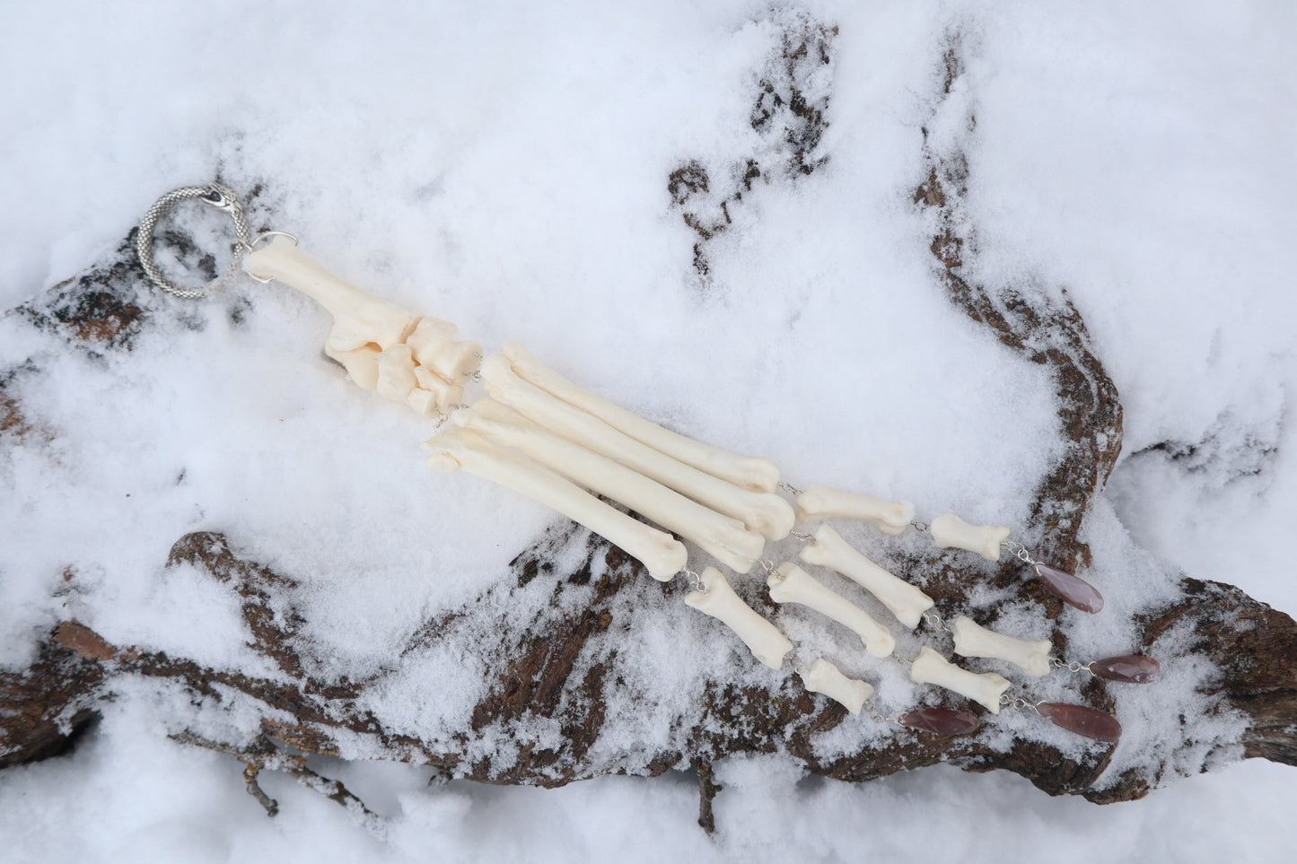 Fluid Wolf Paw Articulation with Chocolate Moonstone "Claws"