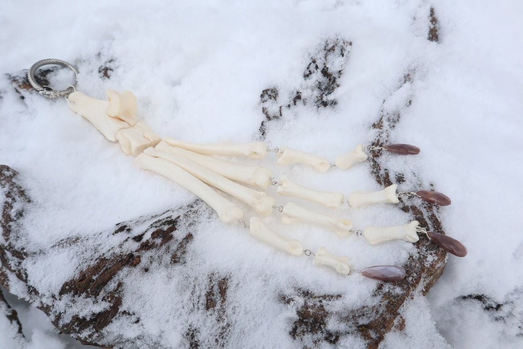 Fluid Wolf Paw Articulation with Chocolate Moonstone "Claws"