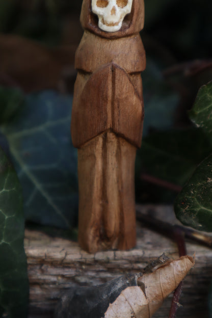 Reserved for Tommy - Black Walnut and Goat Skull Chaos Monk