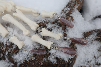 Fluid Wolf Paw Articulation with Chocolate Moonstone "Claws"