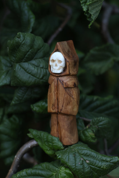 Reserved for Ashton - Black Walnut and Goat Skull Chaos Monk